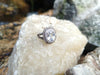 SJ1875 - White Sapphire with Brown Diamond and Diamond Ring Set in 18 Karat White Gold