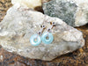 SJ2605 - Jade with Blue Sapphire and Diamond Earrings Set in 18 Karat Gold Settings