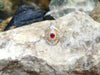 SJ1672 - Ruby with Diamond Ring Set in 18 Karat Gold Settings