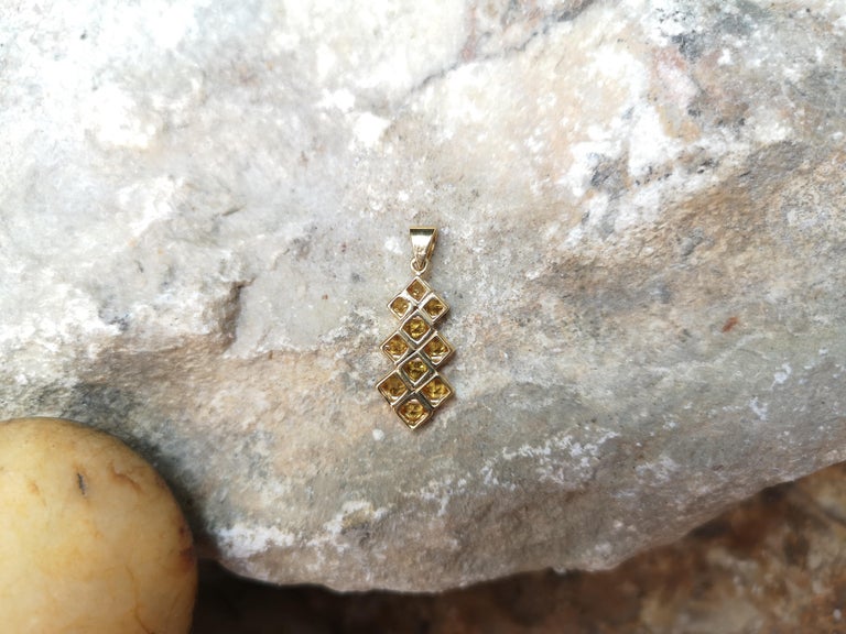 SJ2066 - Yellow Sapphire Pendant Set I 18 Karat Gold Settings