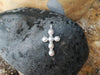 SJ6249 - South Sea Pearl with Diamond Cross Pendant Set in 18 Karat White Gold Settings