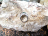 SJ1673 - Jade with Blue Sapphire and Diamond Ring Set in 18 Karat White Gold Settings