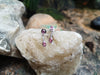 SJ6262 - Pink Sapphire with Diamond Dangling Earrings Set in 18 Karat White Gold Settings