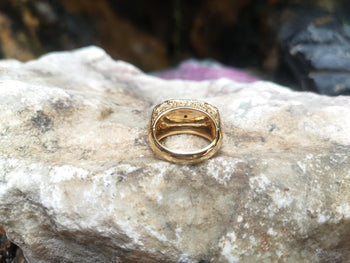 SJ6269 - Jade Ring Set in 18 Karat Gold Settings