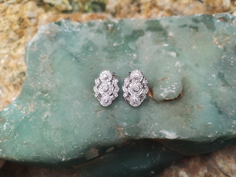 SJ2307 - Diamond Earrings Set in 18 Karat White Gold Settings