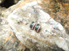 SJ2109 - Green Sapphire with Diamond Earrings Set in 18 Karat Rose Gold Settings