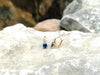 SJ2207 - Blue Sapphire with Diamond Earrings Set in 18 Karat Gold Settings