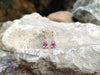 SJ2115 - Pink Sapphire with Diamond Earrings Set in 18 Karat Gold Settings