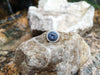 SJ2051 - Round Pastel Blue Sapphire with Diamond Ring Set in 18 Karat White Gold Settings