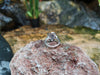 SJ2545 - Blue Sapphire with Diamond Ring Set in 18 Karat White Gold Settings