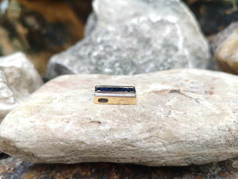 SJ6061 - Blue Sapphire with Diamond Pendant Set in 18 Karat Gold Settings