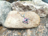 SJ1748 - Blue Sapphire, Ruby, Tsavorite and Diamond Necklace Set in 18 Karat White Gold