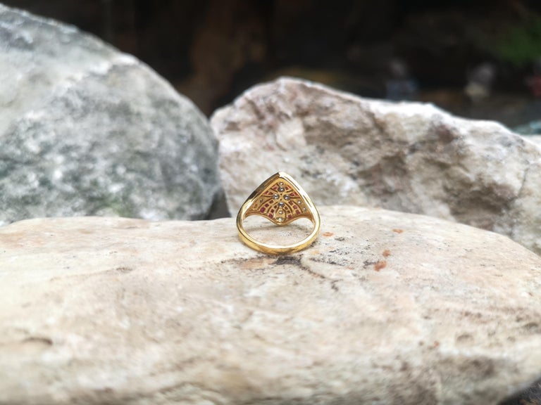 SJ6271 - Ruby with Diamond Ring Set in 18 Karat Gold Settings