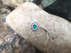 SJ6124 - Emerald with Diamond Pendant Set in 18 Karat White Gold Settings