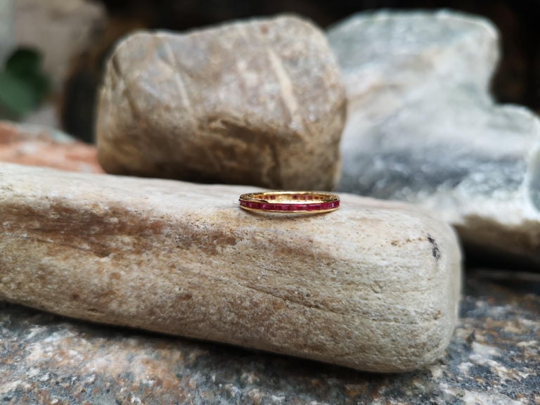 SJ2406 - Ruby Eternity Ring Set in 18 Karat Gold Settings