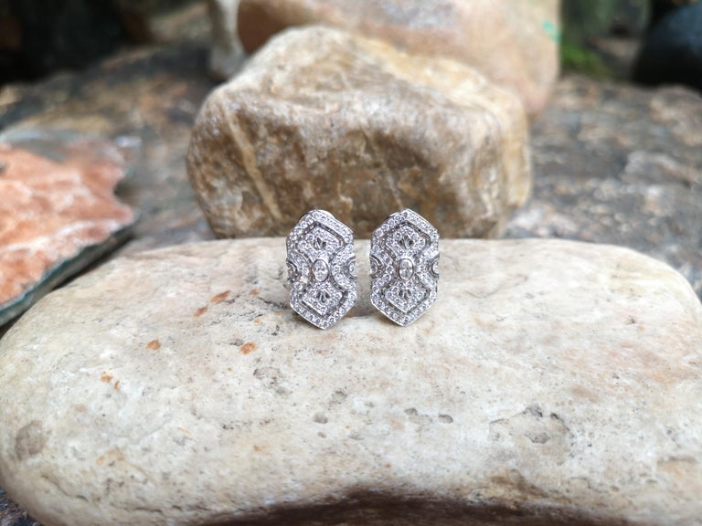 SJ6218 - Diamond Earrings Set in 18 Karat White Gold Settings