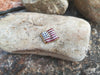 SJ6241 - Ruby with Blue Sapphire and Diamond American Flag Brooch in 18K Gold