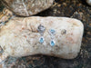 SJ2092 - Blue Topaz with Diamond Earrings Set in 18 Karat White Gold Settings