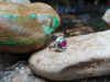 SJ2306 - Ruby with Tsavorite and Diamond Ring Set in 18 Karat White Gold Settings