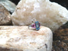 SJ2387 - Aquamarine and Pink Sapphire with Diamond Ring Set in 18 Karat White Gold