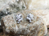 SJ6212 - White Sapphire Earrings Set in 18 Karat White Gold Settings
