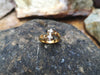 SJ6257 - Cabochon Blue Sapphire with Diamond Ring Set in 18 Karat Gold Settings
