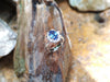 SJ1740 - Blue Sapphire with Diamond Ring Set in 18 Karat White Gold Settings