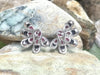 SJ1773 - Ruby with Diamond Earrings Set in 18 Karat White Gold Settings