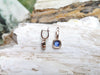 SJ1720 - Blue Sapphire with Diamond Earrings Set in 18 Karat Rose Gold Settings