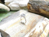 SJ6231 - White Sapphire with Diamond Ring Set in 18 Karat White Gold Settings