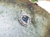 SJ1651 - Heart Shape Blue Sapphire with Diamond Pendant Set in 18 Karat White Gold