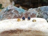 SJ2166 - Blue Sapphire with Diamond Earrings Set in 18 Karat Gold Settings