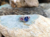 SJ1667 - Blue Sapphire with Pink Sapphire and Diamond Ring Set in 18 Karat White Gold