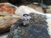 SJ1648 - Blue Sapphire with Diamond Ring Set in 18 Karat White Gold Settings
