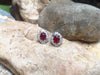 SJ1848 - Ruby with Diamond Earrings Set in 18 Karat White Gold Settings