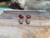 SJ1646 - Ruby with Diamond Earrings Set in 18 Karat Gold Settings