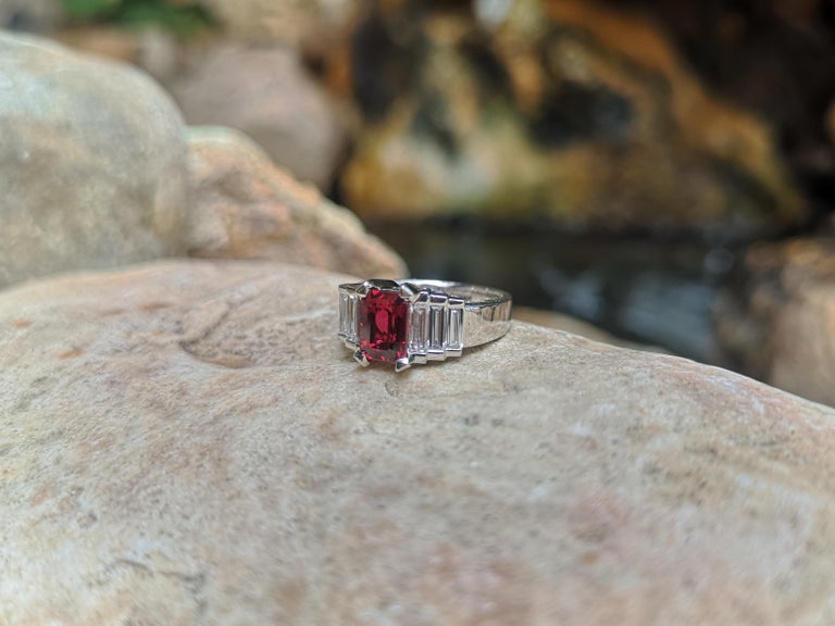 SJ6140 - GIA Certified 2 Cts Ruby with Diamond Ring Set in Platinum 950 Settings