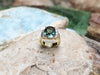 SJ6239 - Green Sapphire with Diamond Ring Set in 18 Karat Gold Settings