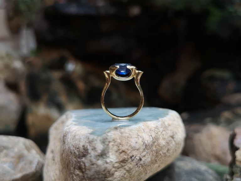 SJ6040 - Blue Sapphire Ring Set in 18 Karat Gold Settings