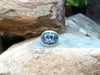 SJ1474 - Blue Sapphire with Emerald and Diamond Ring Set in 18 Karat White Gold Settings