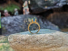 SJ1986 - Round Cut Blue Sapphire with Diamond Ring Set in 18 Karat Gold Settings