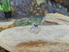 SJ6081 - Blue Sapphire with Diamond Ring Set in 18 Karat White Gold Settings