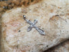 SJ6173 - Diamond Cross Pendant Set in 18 Karat White Gold Settings