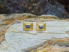 SJ1797 - Cabochon Blue Sapphire Cufflinks Set in 18 Karat Gold Settings
