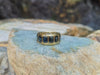 SJ1455 - Blue Sapphire Ring with Engraving Set in 18 Karat Gold Settings