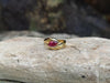 SJ1495 - Ruby Ring Set in 18 Karat Gold Settings