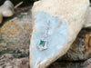 SJ6118 - Emerald with Diamond Pendant Set in 18 Karat White Gold Settings
