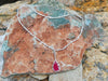 SJ6113 - Ruby with Diamond Necklace Set in 18 Karat White Gold Settings