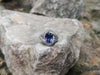 SJ1418 - Blue Sapphire with Diamond Ring Set in 18 Karat White Gold Settings