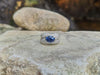 SJ1591 - Blue Sapphire with Diamond Ring Set in 18 Karat White Gold Settings